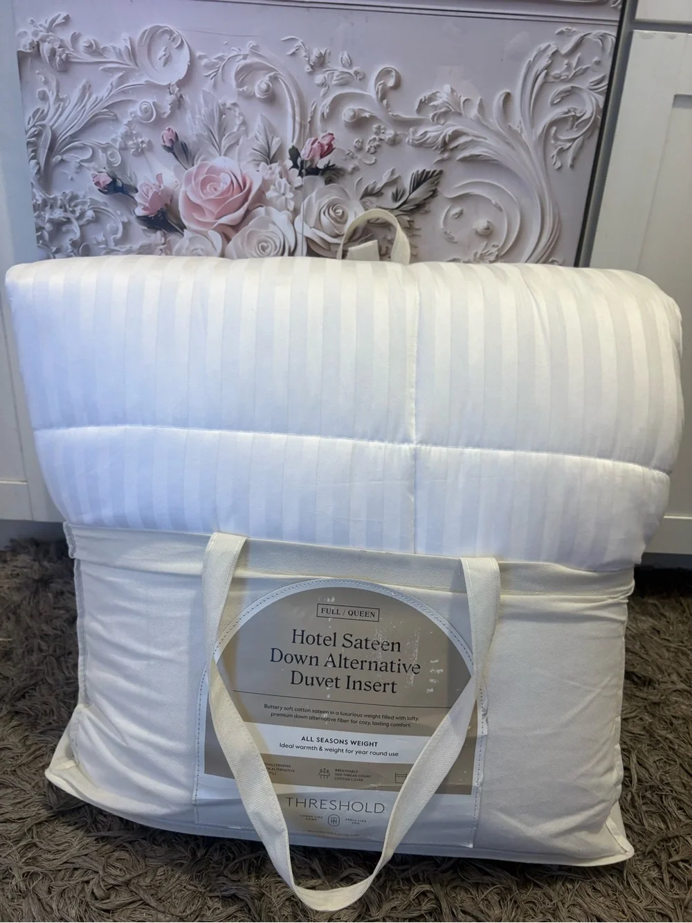New Full/Queen Hotel Collection Down Alternative DUVET INSERT -Threshold
